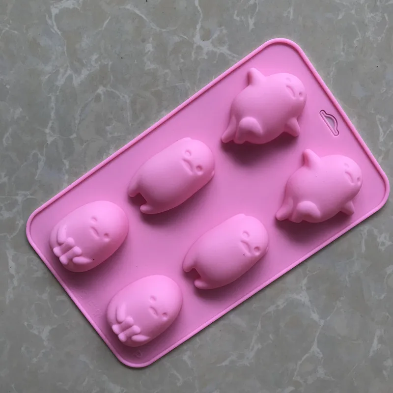 

18 years new product 6 indolent bear silicone cake mold cartoon egg model