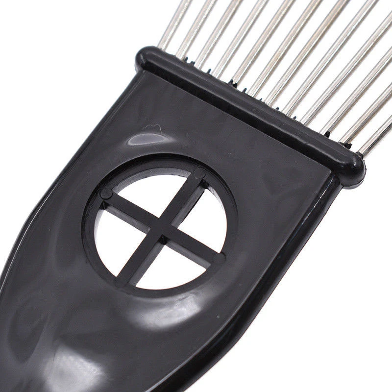 Mayitr 3 Size Black Fist Afro Metal Comb African Hair Pik Comb Brush Salon Hairdressing Hairstyle Styling Tool