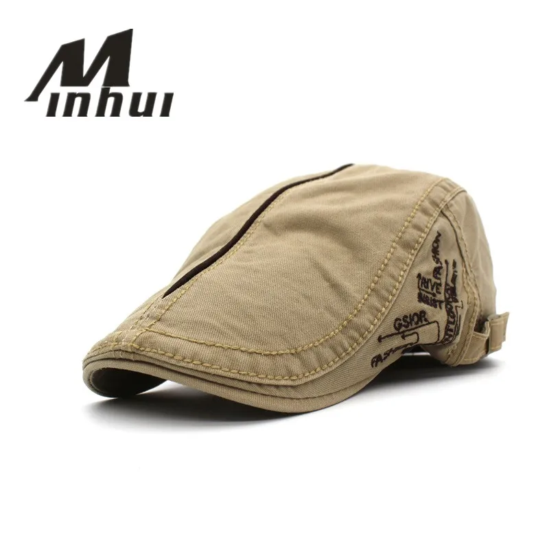 

Minhui 2016 New Spring Summer Style Cotton Beret Caps Men Women Fashion Flat Cap Letters Gorras Casquette Visors Sun Hat 4Colors