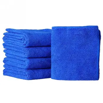 

5pcs/set Microfibre Cleaning Auto Soft Cloth Washing Cloth Towel Duster Blue Soft Absorbent Wash Cloth Car Auto Care 25*25cm