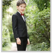 Свадебный костюм высокого качества для мальчиков, Детский костюм, облегающие куртки для мальчиков, костюм из 5 предметов, От 3 до 14 лет с бесплатной доставкой