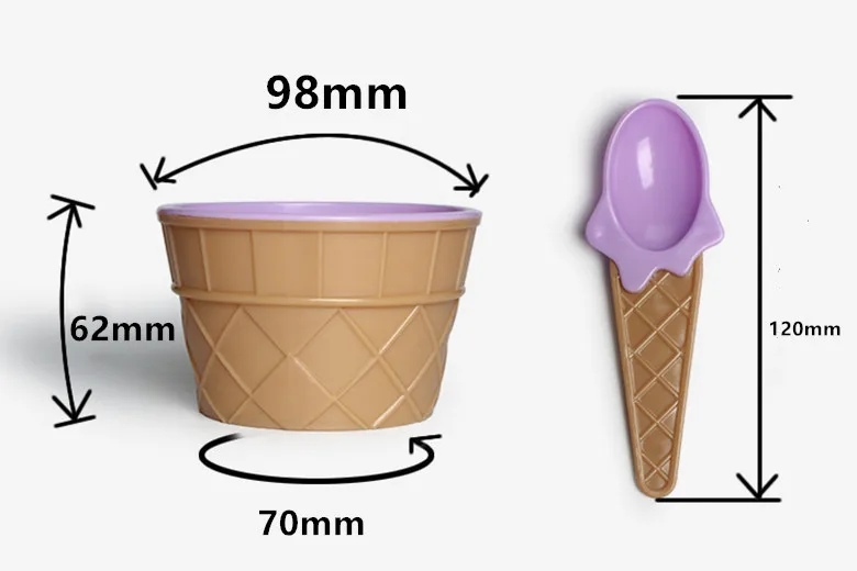 1Set Ice Cream Bowl Spoon Clear/Fluffy Slime Box Popular Kids Food Play Toys For Children Charms Clay DIY Kit Accessories