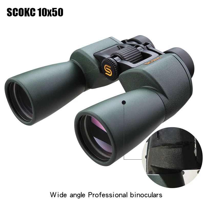 SCOKC واسعة زاوية قوية hd 10x50 مناظير النجوم bak4 FMC الطاقة التكبير طويلة المدى تلسكوب زاوية واسعة الصيد