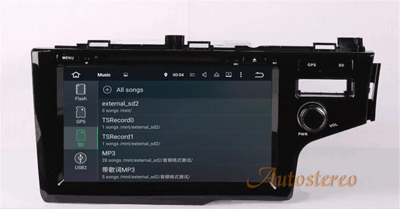 Top 9 inch Car CD DVD player Android7.1 Quad core Car GPS navigation for Honda Fit RHD 2014-2017 radio mirror link mp3 video player 16