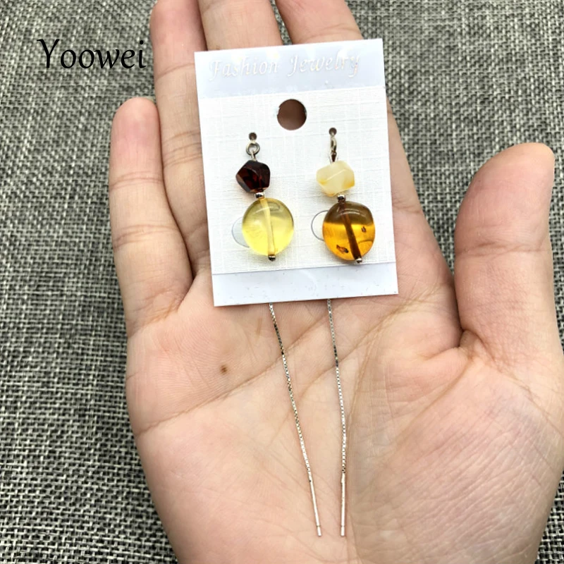 amber drop earring (3)