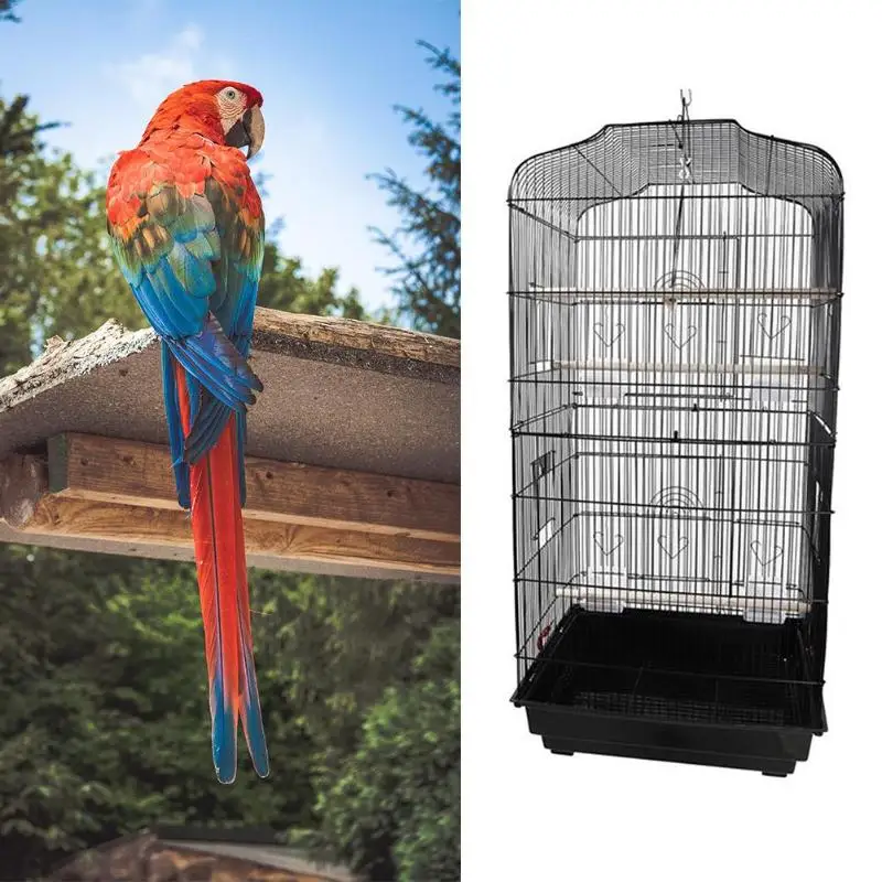 

37" Bird Parrot Cage Canary Parakeet Cockatiel LoveBird Finch Bird Cage