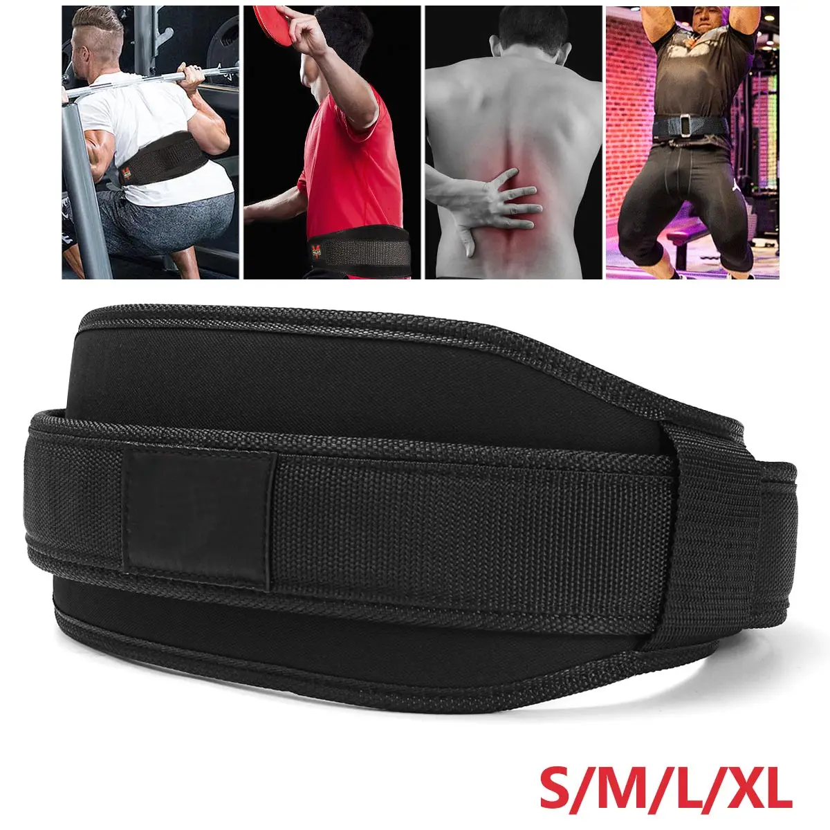 Nylon Weightlifting Belt GYM Lifting Weight Body Building Back Crossfit Support Dipping Waist Belt Fitness Gravity Training