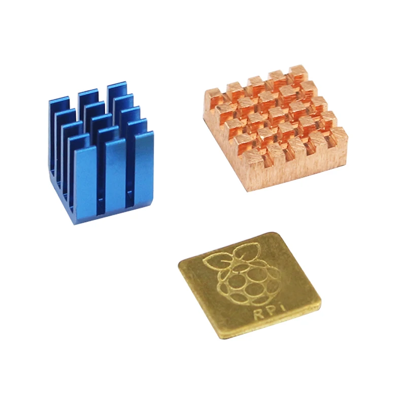 Raspberry Pi 3 Heat Sink Aluminum & Copper with Logo CPU Cooling Heat Sinks Pad Dissipador for Raspberry Pi 3 Model B+ Raspberry Pi 3 Heat Sink Aluminum & Copper with Logo CPU Cooling Heat Sinks Pad Dissipador for Raspberry Pi 3 Model B+