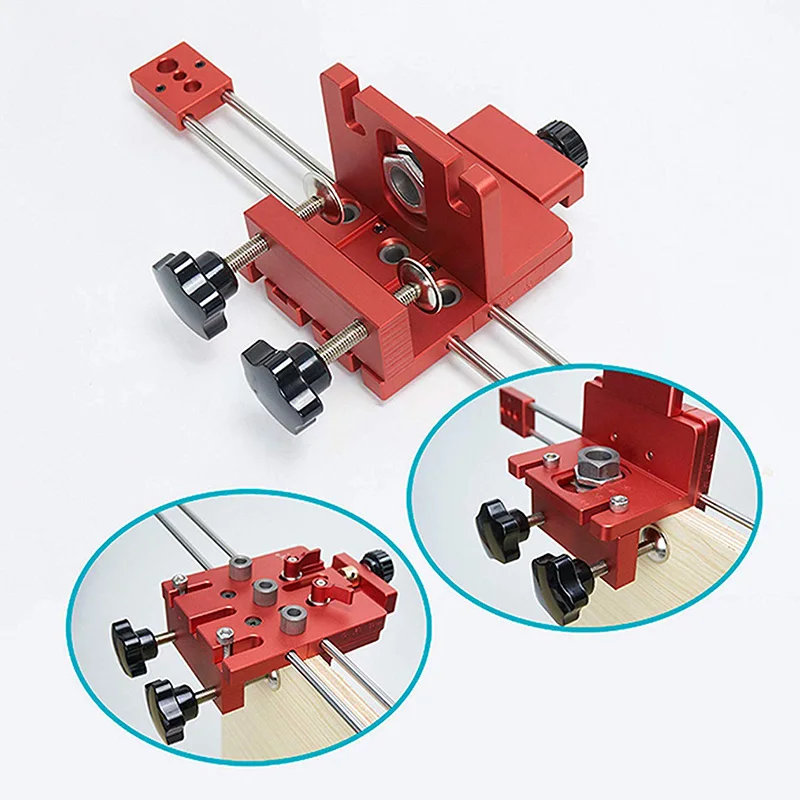 

3 in 1 Woodworking Drilling Locater Positioner Aluminium Alloy Durable Tools QJS Shop