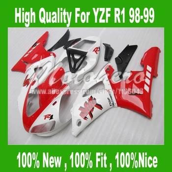 

100%NEW red white fairings for YAMAHA YZF R1 98 99 YZF-R1 98-99 #W11RR3 YZF1000 R1 98 99 YZF R1 1998 1999 ABS fairing kits
