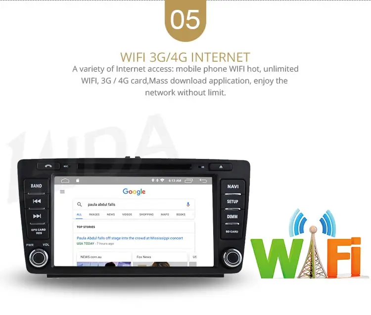 Discount LJDA 8 Inch 2 DIN Anrdroid 9.1 Car DVD Player For SKODA Octavia 2009-2013 Bluetooth WIFI GPS Navigation Radio Multimedia 2G RAM 7
