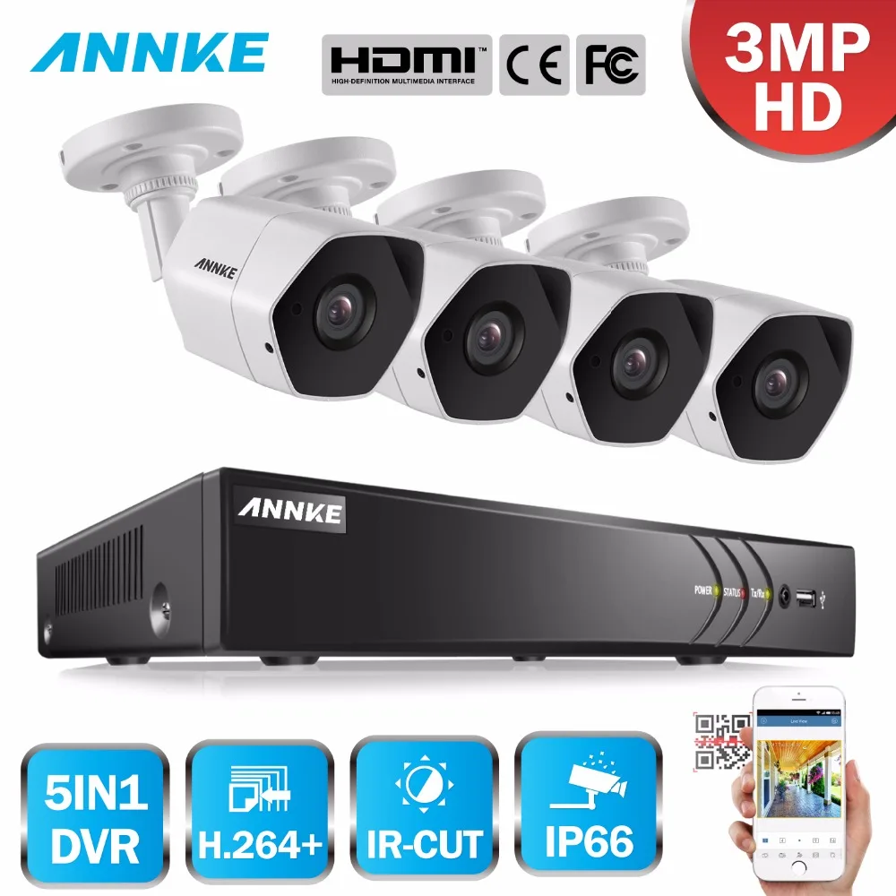 

ANNKE Full HD 8CH 3MP Security Camera System CCTV Kit 8 Channel 1920*1536 outdoor Surveillance Camera 1920P Security System Kit