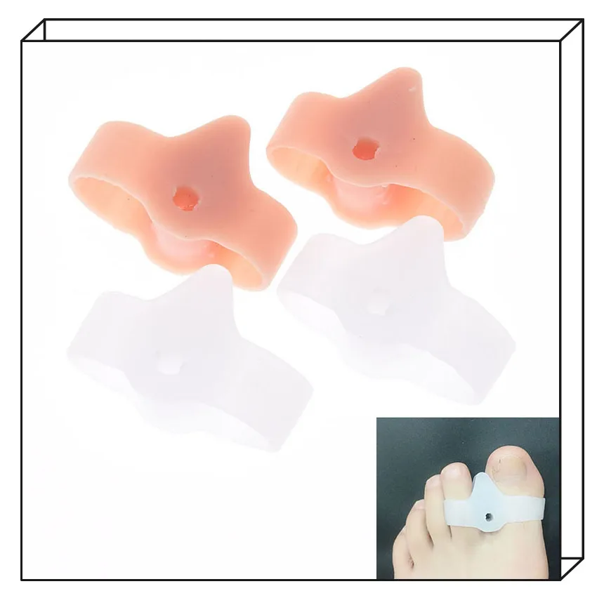 

1 Pair Silicone Double Ring Orthopaedic/big Extractor/bigfoot Toe Bunion Toe Pronator Toe Separators 4.6x1.5x1.5cm Hot