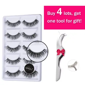 

QBEKA 30Pairs Natural Long False Eyelashes 100% Hand Made Real High Quality 3d Fake Eyelash Extension & Charming For Beauty
