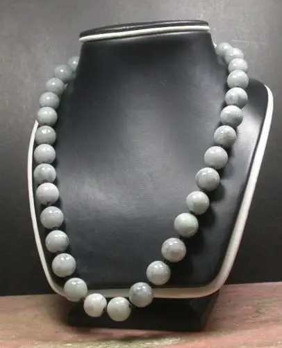 

1294 Natural A JADE Jadeite Bead beads Necklace 20 inches