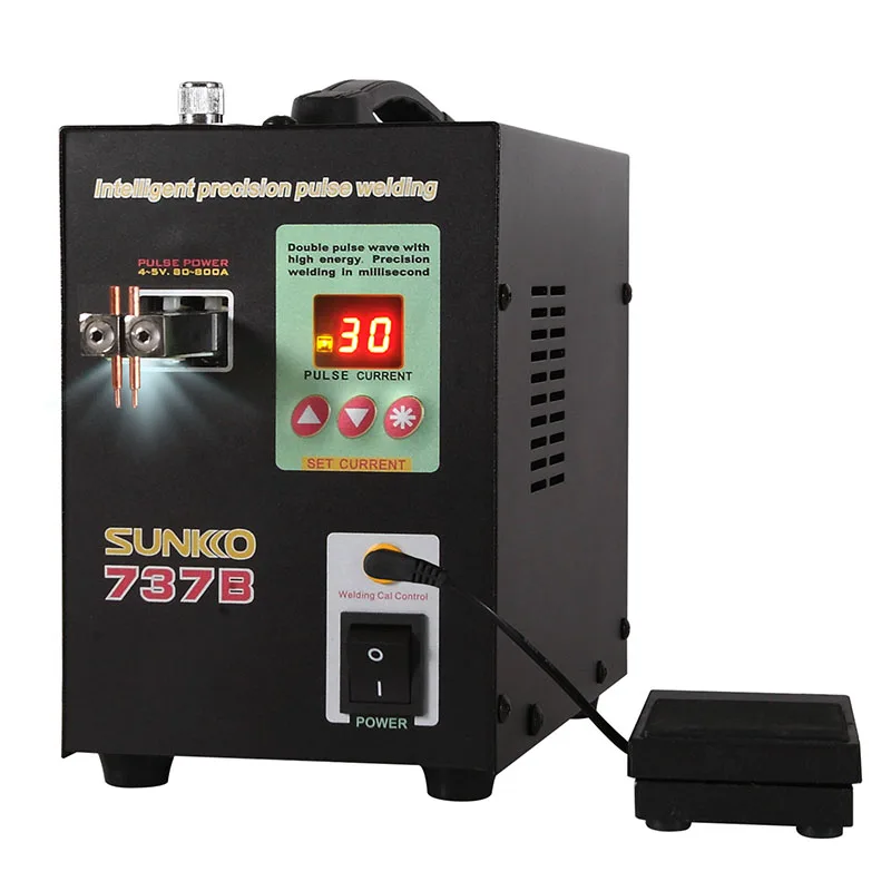 

SUNKKO 737B Battery Spot Welding Machine Intelligent Precision Pulse Welding Handheld Welding Machine For 18650 Battery