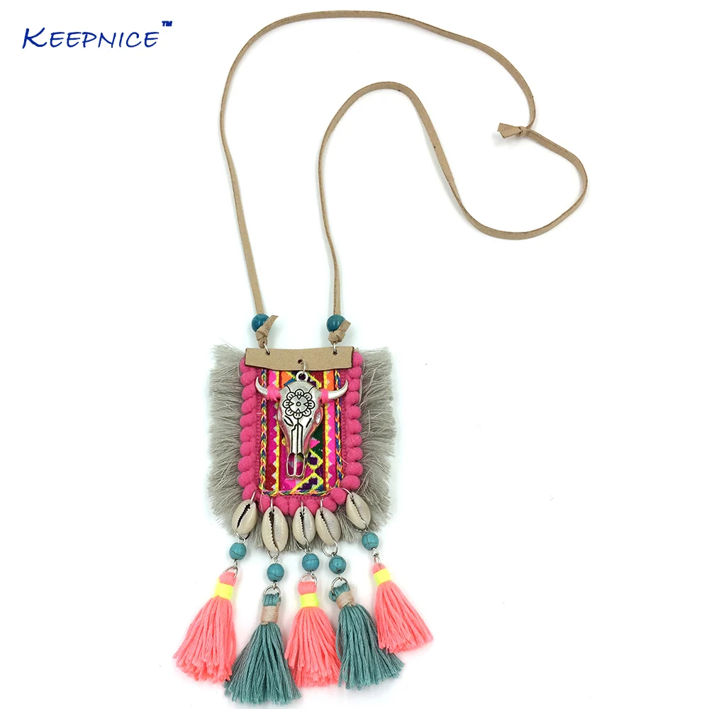 Новый Богемия Boho Ожерелья для мужчин tibeten старинное серебро taurentaurus кулон розовый
