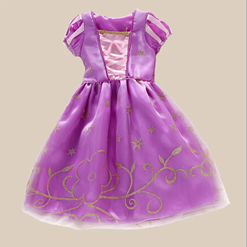 Платье Белоснежки Эльзы Рапунцель для девочек; костюм Белоснежки, Белоснежки, Золушки, Авроры, Софии; детское праздничное платье на Хэллоуин, день рождения - Цвет: Rapunzel B