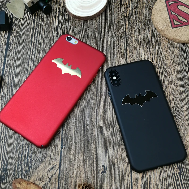 

Marvel metal Batman case cover for iphone X XS MAX XR 10 8 7 6 6s plus soft matte luxury plastic phone cover 8plus coque fundas