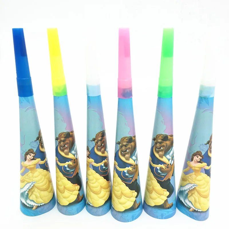 6pcs/lot Beauty and Beast trumpets baby shower Beauty and