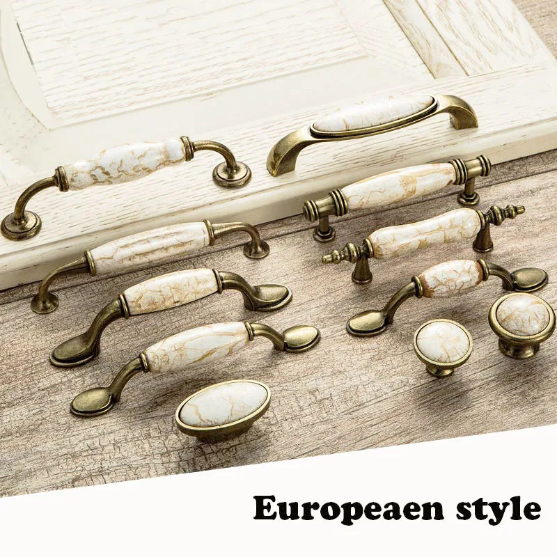 Buy MEGAIRON Antique Furniture Handles Ceramic Door