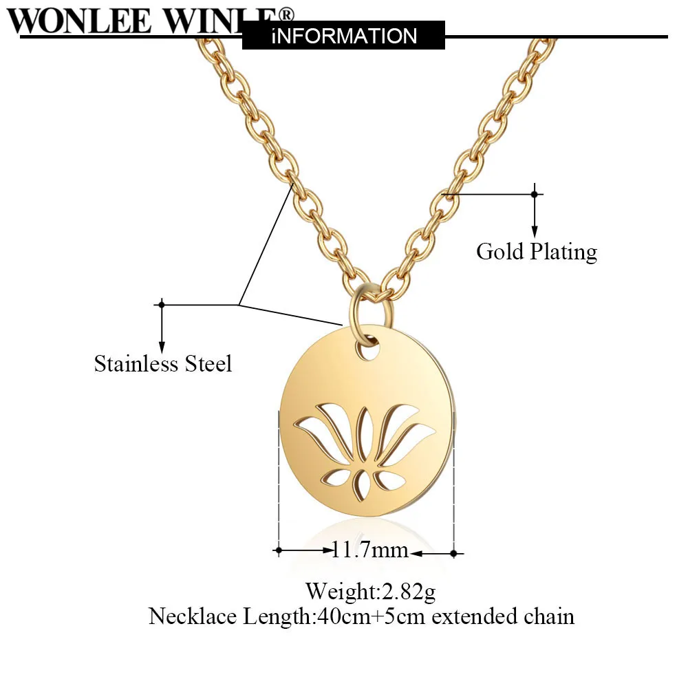 Wonlee Winle Золотые круглые подвески OM Lotus Подвески для женщин DIY полностью
