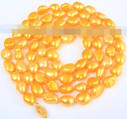 Ddh003423 Красивая 33 дюймовый желтый натуральный FW жемчужное ожерелье | Украшения и