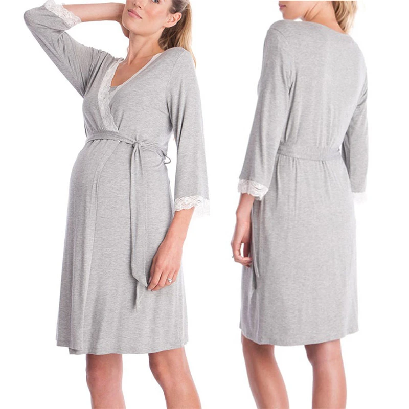 Nursing Dress Maternity Dresses Cotton Plus size Maternity Dressing