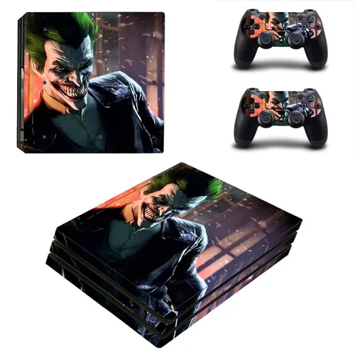 DC Бэтмен и Джокер PS4 Pro наклейка на кожу для консоли playstation 4 и 2 контроллера PS4 Pro наклейка на кожу виниловые аксессуары - Цвет: YSP4P-0449
