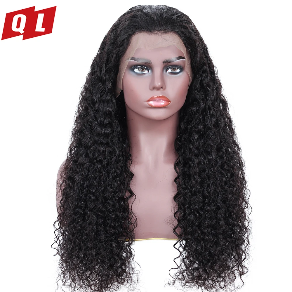 QLOVE Lace Front Human Hair Wigs Natural Remy Lace Front Wig For Black Women Brazilian Water Wave Human Hair Lace Frontal Wigs  (5)