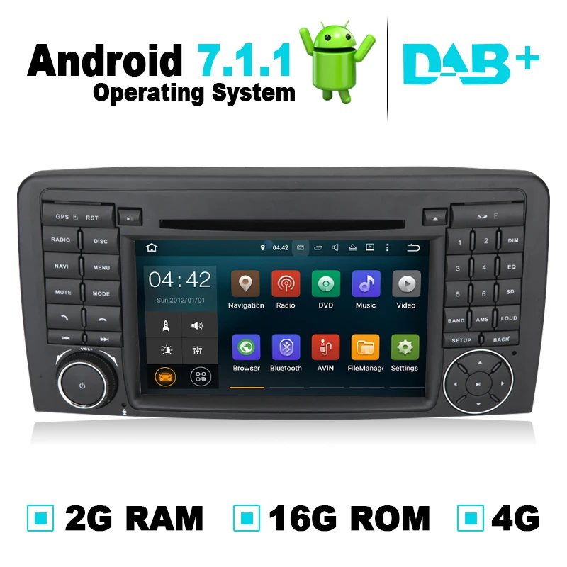 

Android 7.1 Car DVD Player GPS Navigation System Stereo Media Audio Video Auto Radio For Mercedes Benz R280 R300 R350 R500 W251
