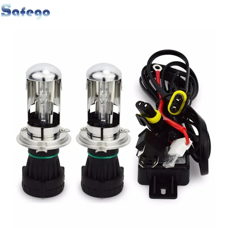 

Safego AC 12V 55w hid xenon bulb Bi xenon h4 bixenon Hid bulbs High Low Light bi-xenon lamp h4-3 4300K 6000k 8000k