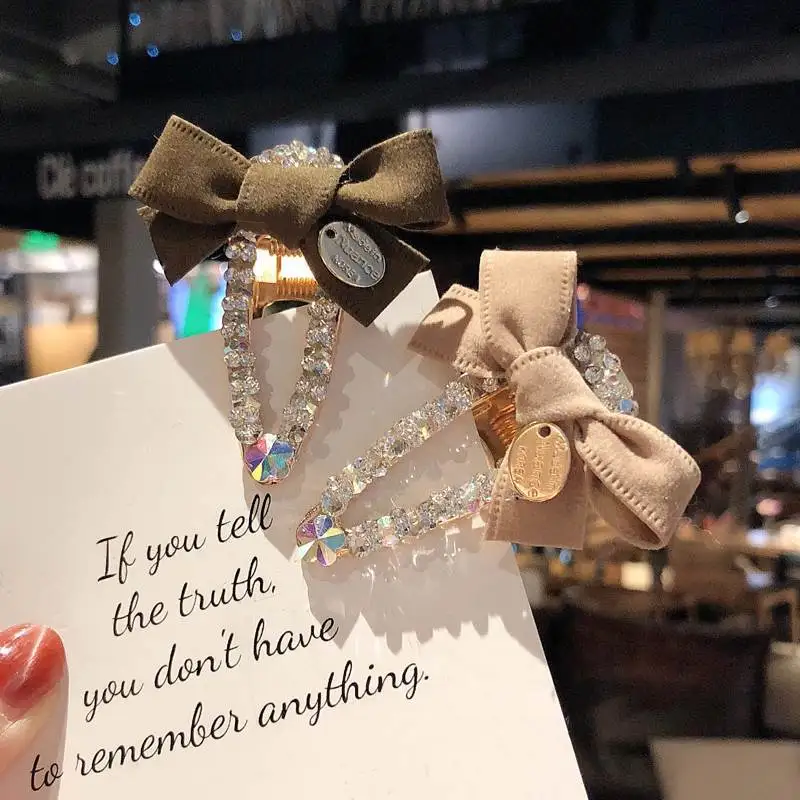 Elegants Bow Metal Rhinestone Hair Clip women Clips Barrettes Crystal Hairgrips Waterdrop Hairpins Hair Accessories Hairpins Elegants Bow Metal Rhinestone Hair Clip women Clips Barrettes Crystal Hairgrips Waterdrop Hairpins Hair Accessories Hairpins