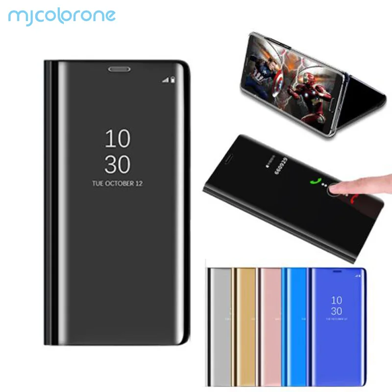 Смарт-ясно зеркало View Case для samsung galaxy J4 j6 j8 2018 откидная крышка Подставка J2 pro J7 DUO core