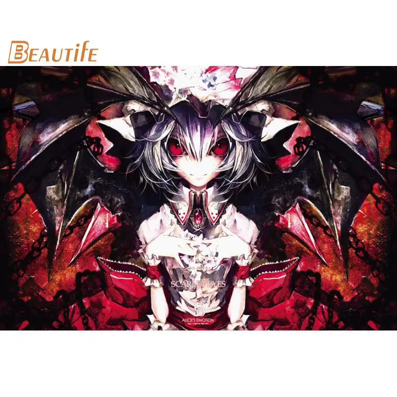 

New Arrival TouHou Project Poster Cloth Silk Poster Home Decoration Wall Art Fabric Poster Print 30x45cm,40X60cm.50X75cm,60X90cm