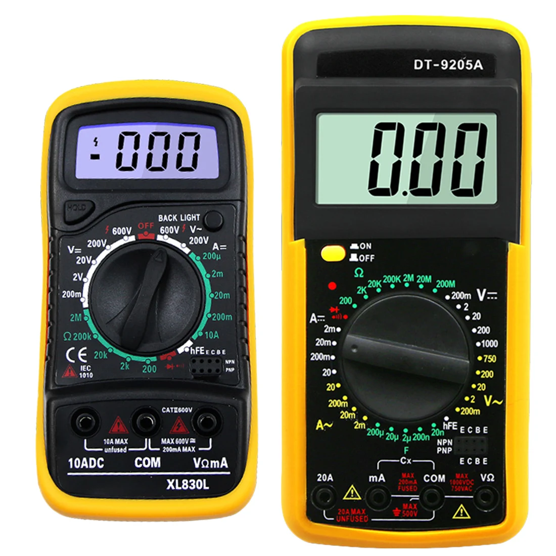 

High Precision LCD Multimer Digital Multimeter Backlight AC/DC Ammeter Voltmeter Ohm Tester Meter Small Household Portable