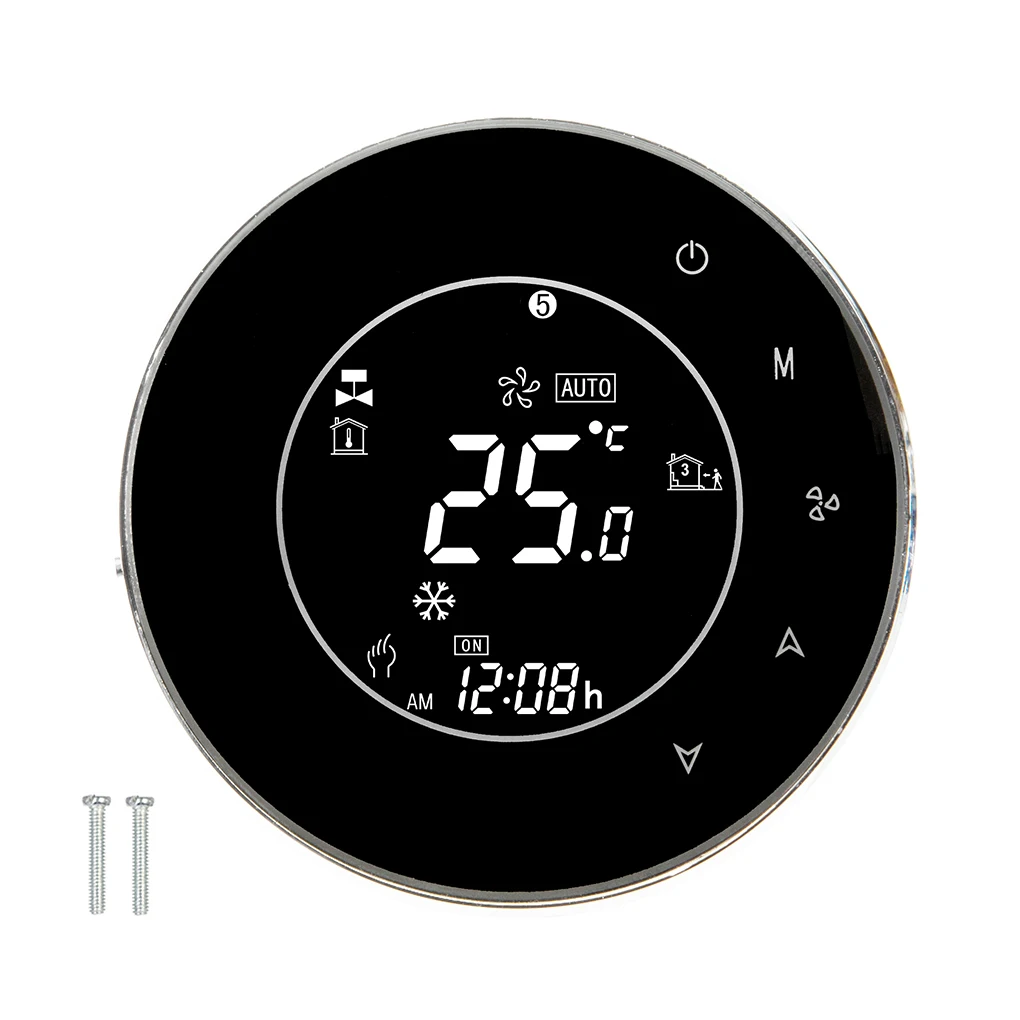 

Round Integral Adjustment Thermostat Air Conditioner Programming Temperature Controller Power Saving Button Lock