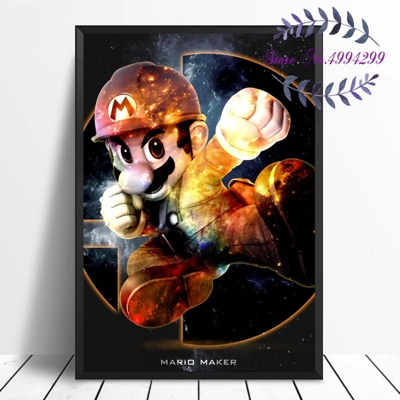 

Super Mario Poster Anime Art Canvas Poster Home Decor No Frame