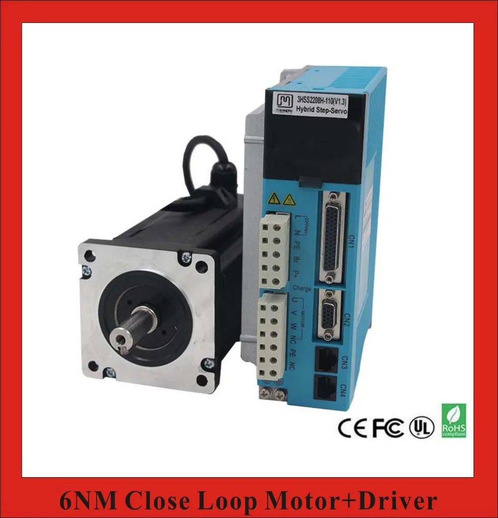 3 Phase Nema34 6nm Closed Loop Stepper Servo Motor Driver Kit For Cnc