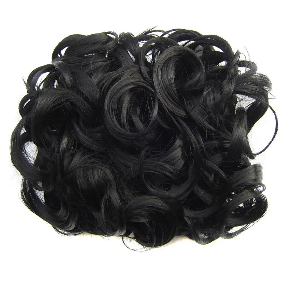 

TOPREETY Heat Resistant Synthetic Hair Large Comb Clip In Curly Chignon Updo Cover Hair Extension Q8