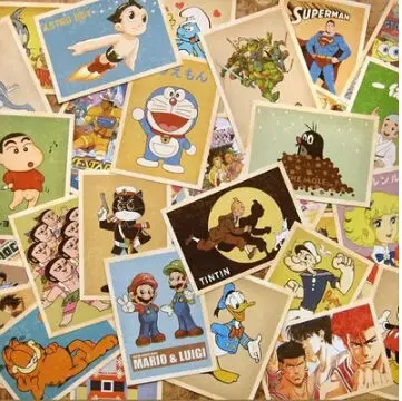 

32pcs/lot Cartoon Vintage style poster Drawing post card set / greeting postcards/ gift cards/Christmas Card