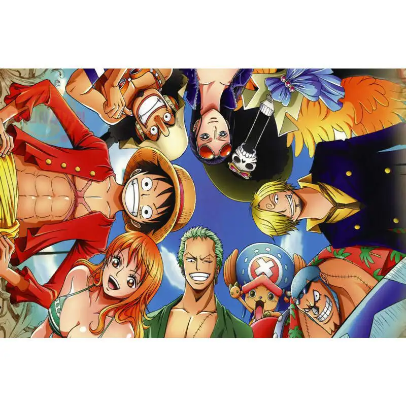 One Piece Poster Print Silk Fabric Print Poster Print Cloth Fabric Wall 