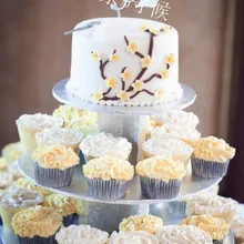 Высокое качество на заказ 3 уровня свадебные сувениры и подарки круглая подставка для торта в чистом