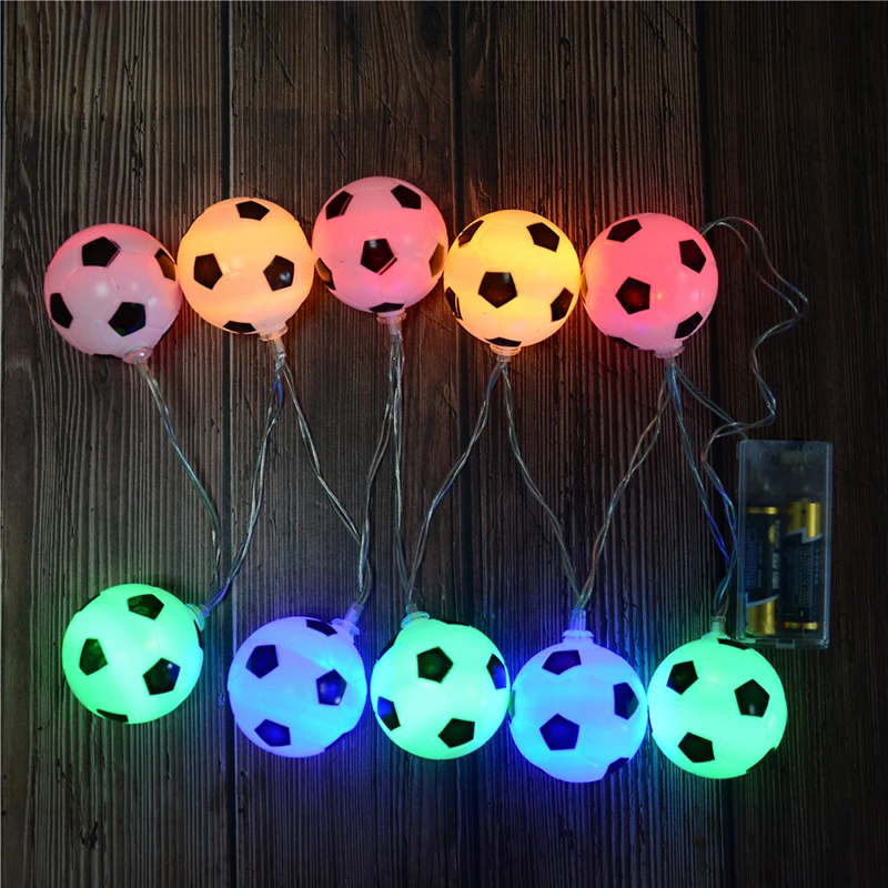 Football LED String Lights Garland AA Battery Powered Decoration For
