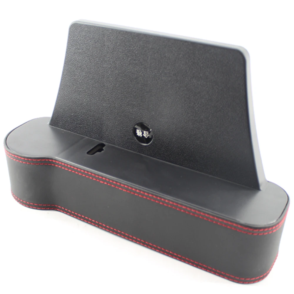 

1xPU Leather Car Seat Gap Slit Filler Pocket Catch Catcher Box Storage Organizer