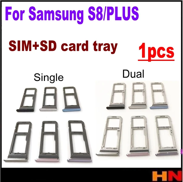 1 шт. держатель для двух SIM карт + слот Micro SD Samsung Galaxy S8 G950/S8 Plus G9500 G950F G9550|for samsung