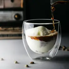 TOPINCN 80 мл термостойкая двухслойная стеклянная бутылка для воды чашка для чая кофе прозрачные чашки дешевая распродажа