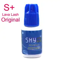 Free Shipping Sky Glue Blue Cap for Eyelash Extensions 5 bottles/lot 1-2 seconds fast dry eyelash glue Adhesive S+ type,5ml