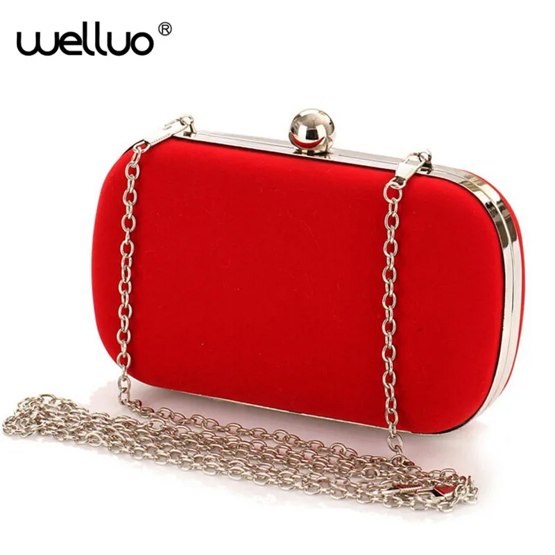 

Ladies Satin Clutch Handbag Women Evening Bag Bridal Wedding Party Women Bag Purse Chain women messenger bags day clutche XA256B
