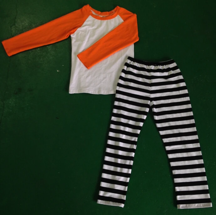 Новые трикотажные хлопковые в полоску Костюмы для малышей Симпатичные рукав реглан пижамы одежда для малышей хлопок o-образным вырезом